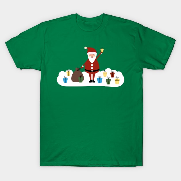 Santa Claus and gifts T-Shirt by grafart